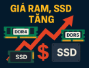 AI Chiếm Sóng Cuối 2025 – RAM & SSD Tăng Giá Mạnh Khiến Dân PC "Choáng Váng"