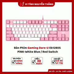  Bàn Phím Gaming Dare-U Ek1280S PiNK-White Blue / Red Switch