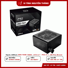 Nguồn ASRock PRO-750B 750W - ATX 3.1 - PCIe 5.1 - 80 Plus Bronze