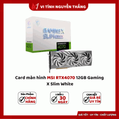 Card màn hình MSI RTX4070 12GB Gaming X Slim White 