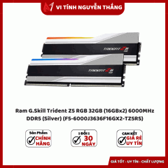 Ram G.Skill Trident Z5 RGB 32GB (16GBx2) 6000MHz DDR5 (Silver) (F5-6000J3636F16GX2-TZ5RS)