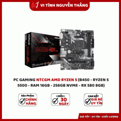 PC GAMING NTCGM AMD RYZEN 5 (B450 - RYZEN 5 5500 - RAM 16GB - 256GB NVME - RX 580 8GB)
