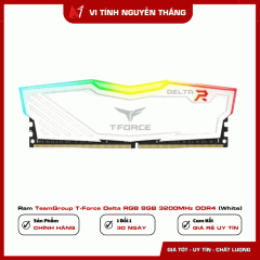 Ram TeamGroup T-Force Delta RGB 8GB 3200MHz DDR4 (White)