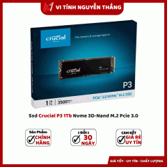   Ssd Crucial P3 1Tb Nvme 3D-Nand M.2 Pcie 3.0