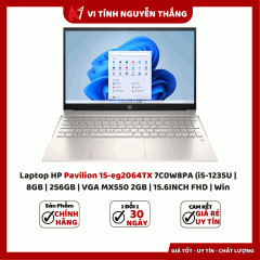 Laptop HP Pavilion 15-eg2064TX 7C0W8PA (i5-1235U | 8GB | 256GB | VGA MX550 2GB | 15.6INCH FHD | Win 