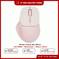Chuột không dây Dareu LM165D + Bluetooth + Silent (Pink)