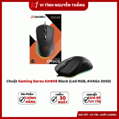  Chuột Gaming Dareu Em908 Black (Led RGB, AVAGo 3050)