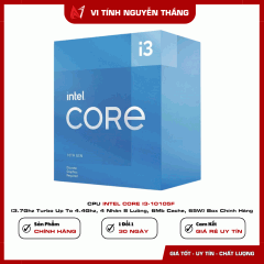 CPU INTEL CORE I3-10105F (3.7Ghz Turbo Up To 4.4Ghz, 4 Nhân 8 Luồng, 6Mb Cache, 65W) Box Chính Hãng