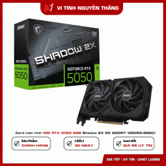 Card màn hình MSI RTX 5050 8GB Shadow 2X OC GDDR7 (G5050-8S2C)