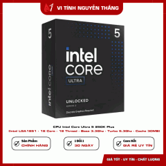 CPU Intel Core Ultra 5 250K Plus (Intel LGA1851 - 18 Core - 18 Thread - Base 3.3Ghz - Turbo 5.3Ghz - Cache 30MB)