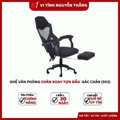 GHẾ VĂN PHÒNG CHÂN XOAY TỰA ĐẦU  GÁC CHÂN (302)