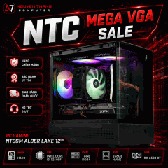 NTC MEGA VGA SALE - PC NTCGM ALDER LAKE 12TH (H610 - I3 12100F - RAM 16G - 256G NVME - VGA RX 6500 XT)