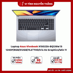 Laptop Asus Vivobook X1502ZA-BQ126W i5 1240P/8GB/512GB/15.6INCH FHD/Iris Xe Graphics/Win 11 