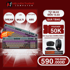 BÀN PHÍM CƠ DAREU EK98L GREY-BLACK (MULTI-LED)