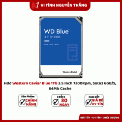   Hdd Western Caviar Blue 1Tb 3.5 Inch 7200Rpm, Sata3 6GB/S, 64Mb Cache