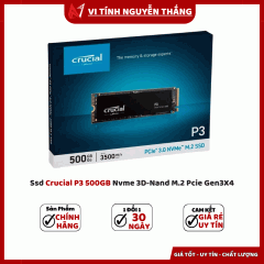 Ssd Crucial P3 500GB Nvme 3D-Nand M.2 Pcie Gen3X4