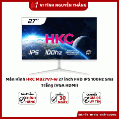 Màn Hình HKC MB27V7-W 27 inch FHD IPS 100Hz 5ms Trắng (VGA HDMI)