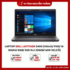 LAPTOP DELL LATITUDE 5400 (14inch/ FHD/ I5-8365U/ 8GB/ SSD M.2 256GB/ WIN 10) (CŨ)