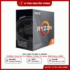 CPU AMD RYZEN 3 3200G (3.6Ghz Turbo Up To 4.0Ghz, 4 Nhân 4 Luồng, 4Mb Cache, 65W)