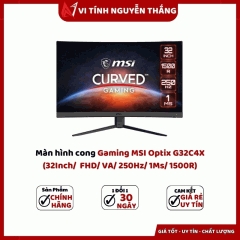 Màn hình cong Gaming MSI Optix G32C4X (32Inch/  FHD/ VA/ 250Hz/ 1Ms/ 1500R)