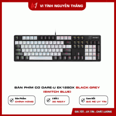 Bàn Phím Cơ Dare-U Ek1280X Black-Grey (Switch Blue)