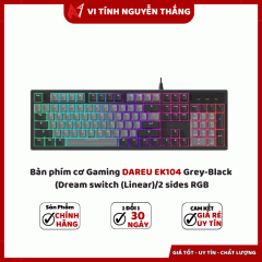 Bàn phím cơ Gaming DAREU EK104 Grey-Black (Dream switch (Linear)/2 sides RGB