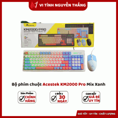 Bộ phím chuột Acestek KM2000 Pro Mix Xanh 