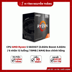 CPU AMD Ryzen 5 5600GT (3.6GHz Boost 4.6GHz / 6 nhân 12 luồng / 19MB / AM4) Box chính hãng