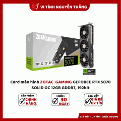 Card màn hình ZOTAC  GAMING GEFORCE RTX 5070 SOLID OC 12GB GDDR7, 192bit