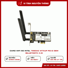 Card Wifi 5G Intel 7260Ac Wtxup Pci-E Oem (Bluetooth 4.0)