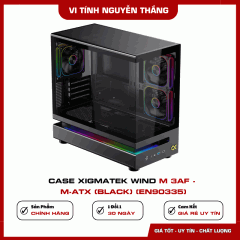 Case Xigmatek Wind M 3AF - M-ATX (Black) (EN90335)