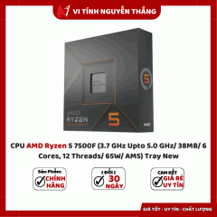 CPU AMD Ryzen 5 7500F (3.7 GHz Upto 5.0 GHz/ 38MB/ 6 Cores, 12 Threads/ 65W/ AM5) Tray New