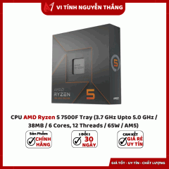 CPU AMD Ryzen 5 7500F Tray (3.7 GHz Upto 5.0 GHz / 38MB / 6 Cores, 12 Threads / 65W / AM5) 