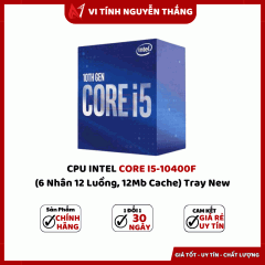 CPU INTEL CORE I5-10400F (6 Nhân 12 Luồng, 12Mb Cache) Tray New