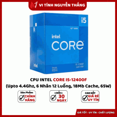 CPU INTEL CORE I5-12400F (Upto 4.4Ghz, 6 Nhân 12 Luồng, 18Mb Cache, 65W) Tray New 