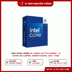  CPU INTEL CORE I5-14500 (Up To 5.0Ghz, 14 Nhân 20 Luồng, 24Mb Cache, LGa 1700)