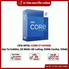 CPU INTEL CORE I7-14700K (Up To 5.6Ghz, 20 Nhân 28 Luồng, 33Mb Cache, 125W) Box Chính Hãng