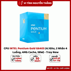  CPU INTEL Pentium Gold G6405 (4.1Ghz, 2 Nhân 4 Luồng, 4Mb Cache, 58W) - Tray New