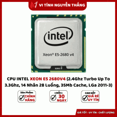 CPU INTEL XEON E5 2680V4 (2.4Ghz Turbo Up To 3.3Ghz, 14 Nhân 28 Luồng, 35Mb Cache, LGa 2011-3)