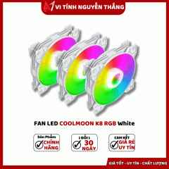 Fan Led Coolmoon K8 RGB White