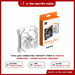 Fan Led Xigmatek Infinity Pro 6 Arctic Resever - ARGB (White) (Ngược)