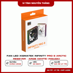 Fan Led Xigmatek Infinity Pro 8 Arctic Resever - ARGB (White) (Ngược)