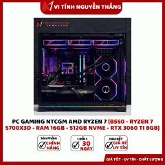 PC GAMING NTCGM AMD RYZEN 7 (B550 - RYZEN 7 5700X3D - RAM 16GB - 512GB NVME - RTX 3060 TI 8GB )