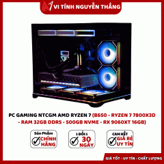 PC GAMING NTCGM AMD RYZEN 7 (B650 - RYZEN 7 7800X3D - RAM 32GB DDR5 - 500GB NVME - RX 9060XT 16GB)