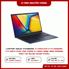 Laptop ASUS Vivobook X1404VAP-V14.C58256 (14 inch/ FHD/ IPS/ Core 5-120U/ 8GB/ SSD 256GB/ WIN11S/ Blue) Nhập Khẩu