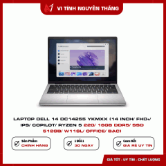 Laptop Dell 14 DC14255 YKMXX (14 inch/ FHD+/ IPS/ Copilot/ Ryzen 5 220/ 16GB DDR5/ SSD 512GB/ W11SL/ Office/ Bạc)