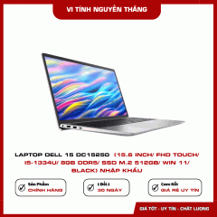Laptop Dell 15 DC15250  (15.6 inch/ FHD Touch/ i5-1334U/ 8GB DDR5/ SSD M.2 512GB/ Win 11/ Black) Nhập Khẩu