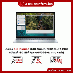 Laptop Dell Inspiron 5640 (16 inch/ FHD/ Core 7-150U/ 8Gbx2/ SSD 1TB/ Vga MX570 2GD6/ màu Xanh)
