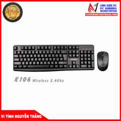  Bộ Phím Chuột Không Dây Newmen K106 (Usb/Đen)