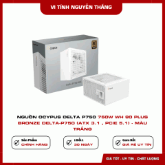 Nguồn Ocypus Delta P750 750W WH 80 Plus Bronze Delta-P750 (ATX 3.1 , PCIE 5.1) - Màu Trắng